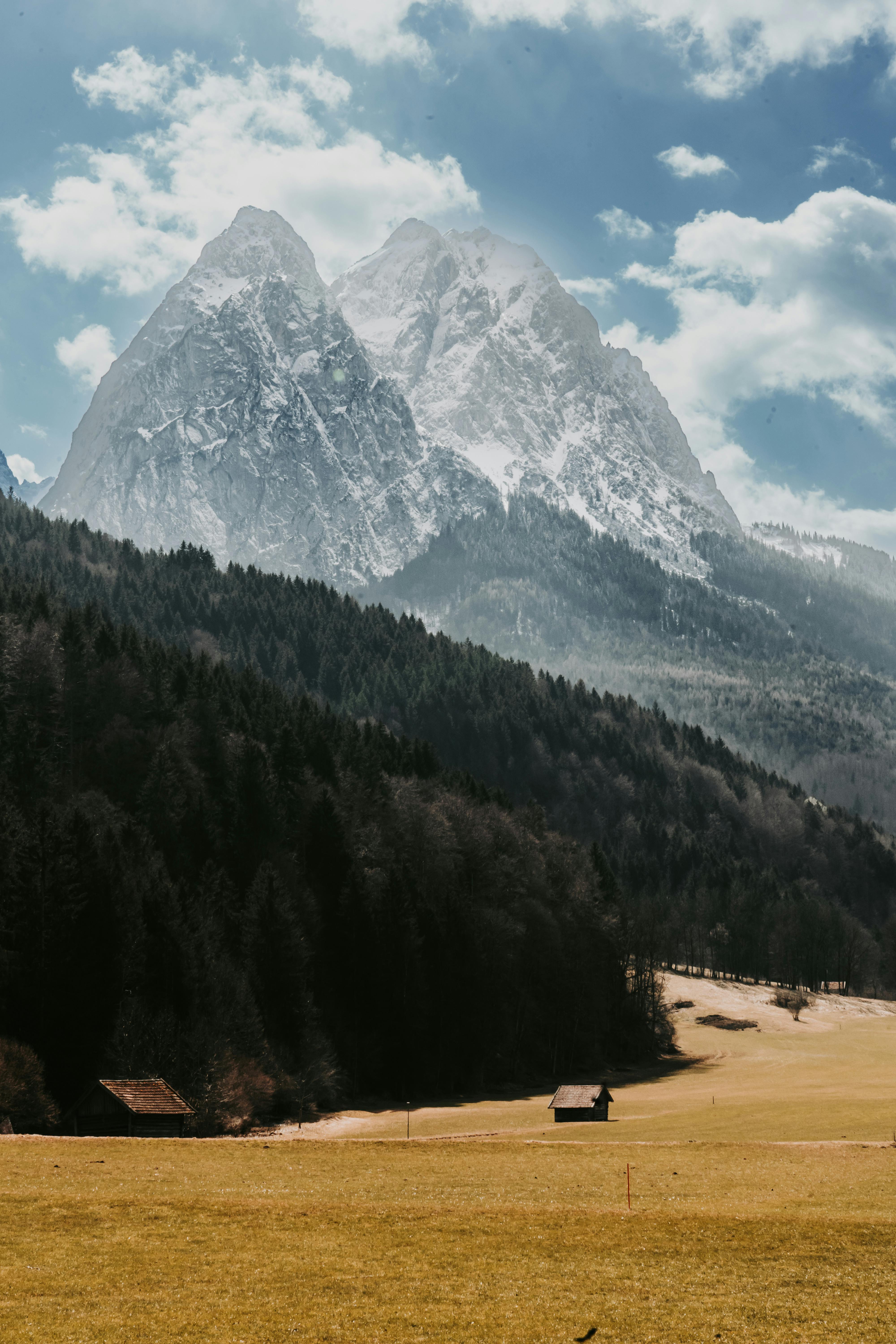 Snowy Mountain Alpine Valley View