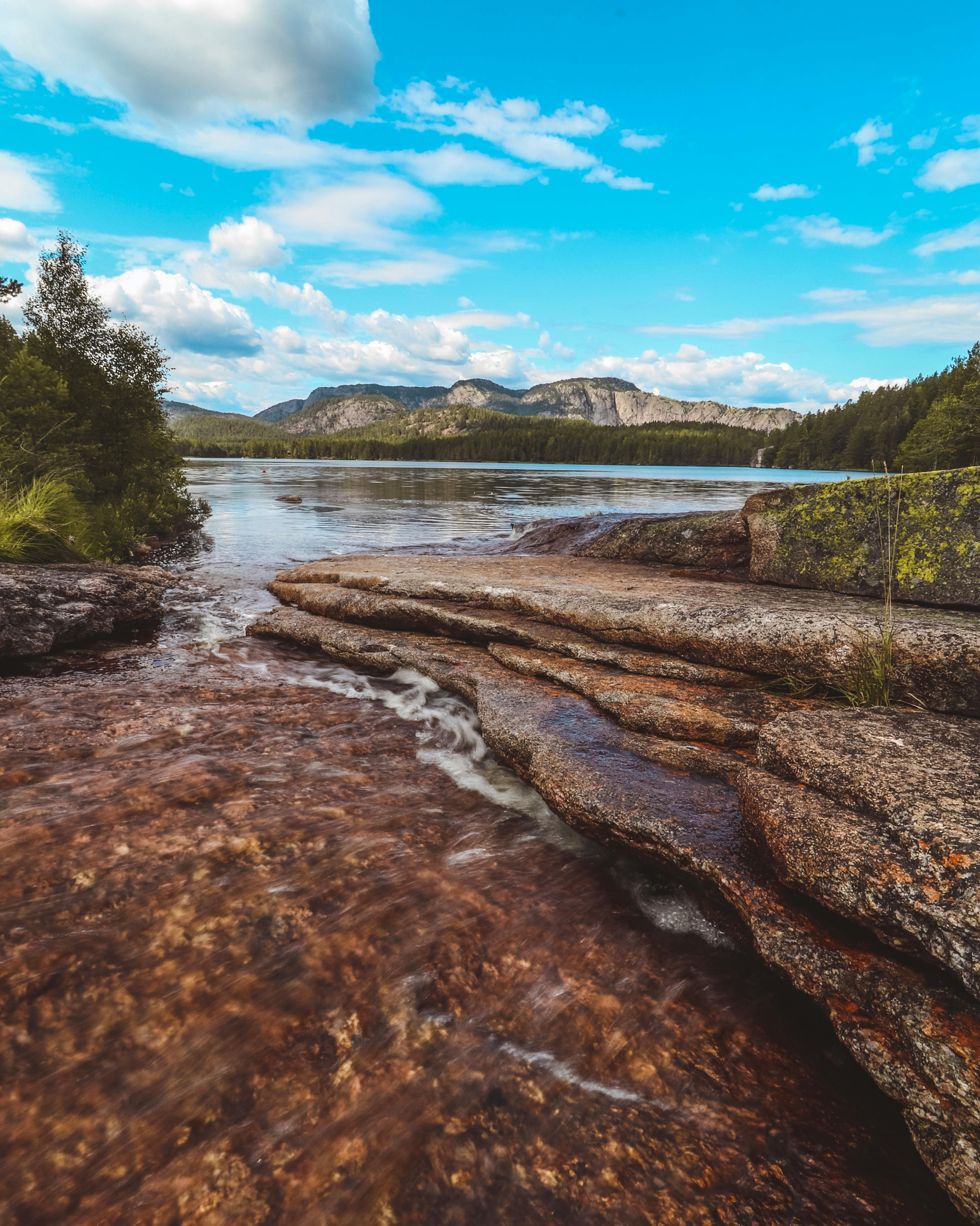 Rocky Mountain Lake Landscape