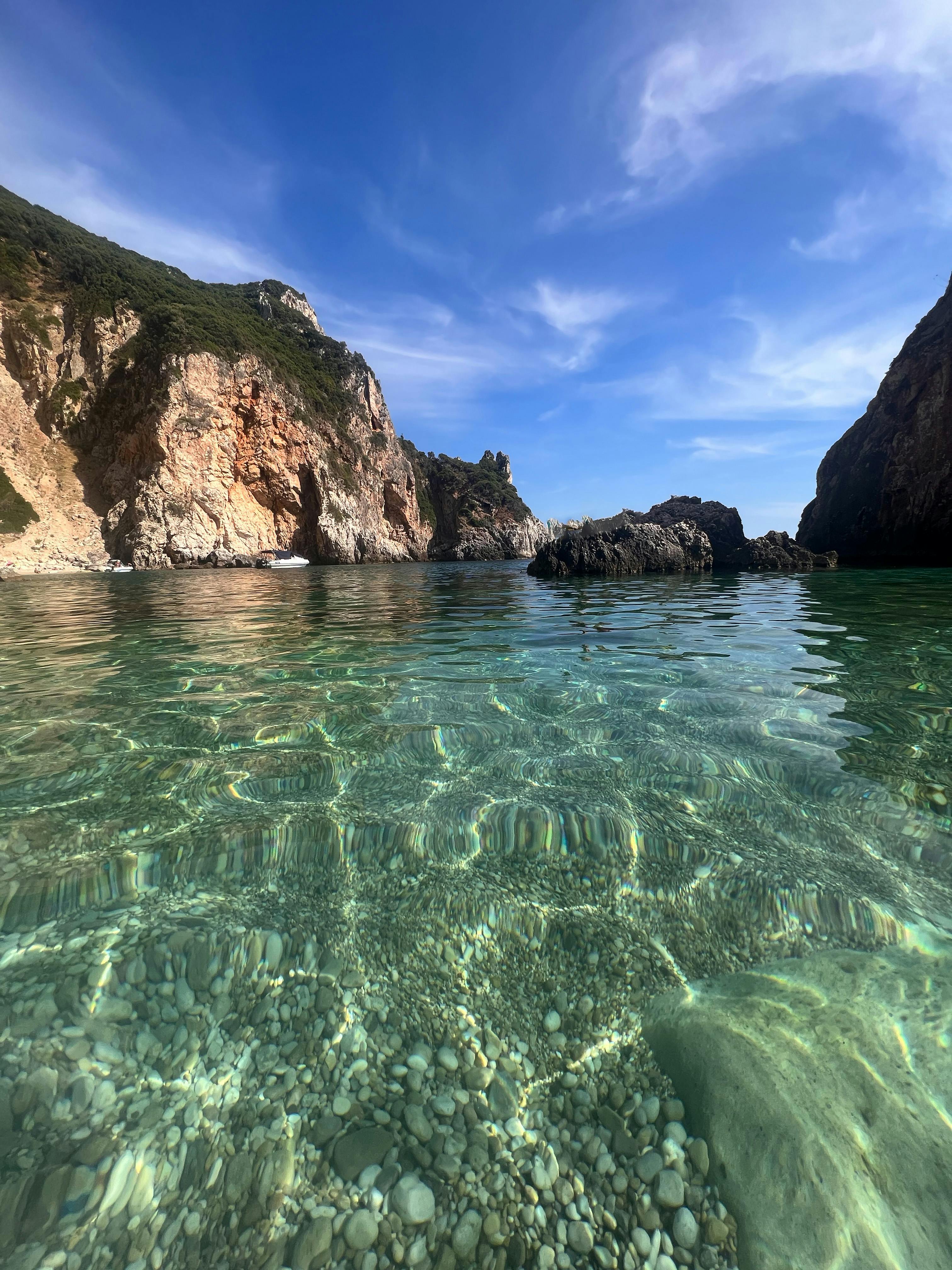 Clear Water Cove Between Rocky Cliffs