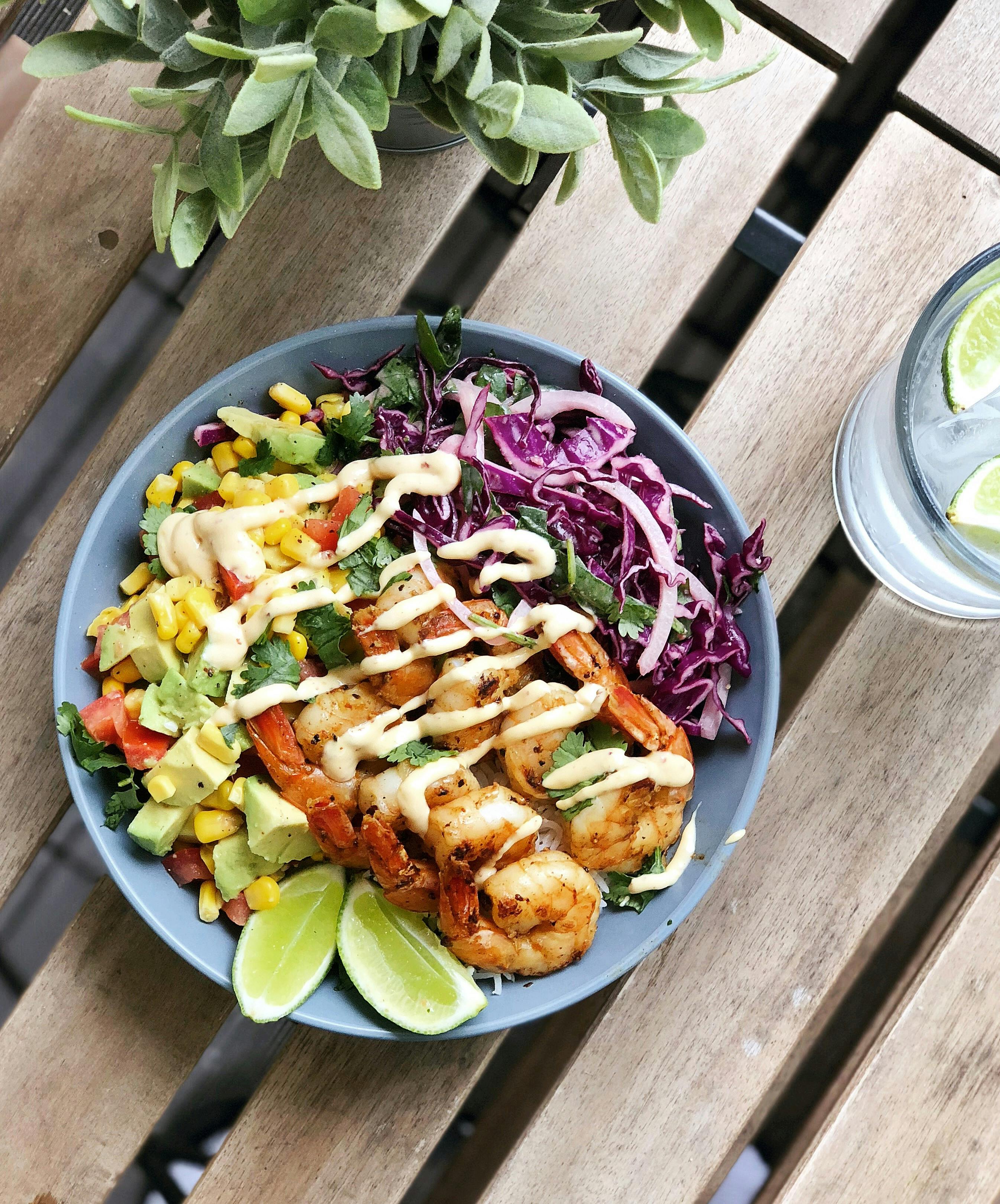 Fresh Grilled Shrimp Bowl