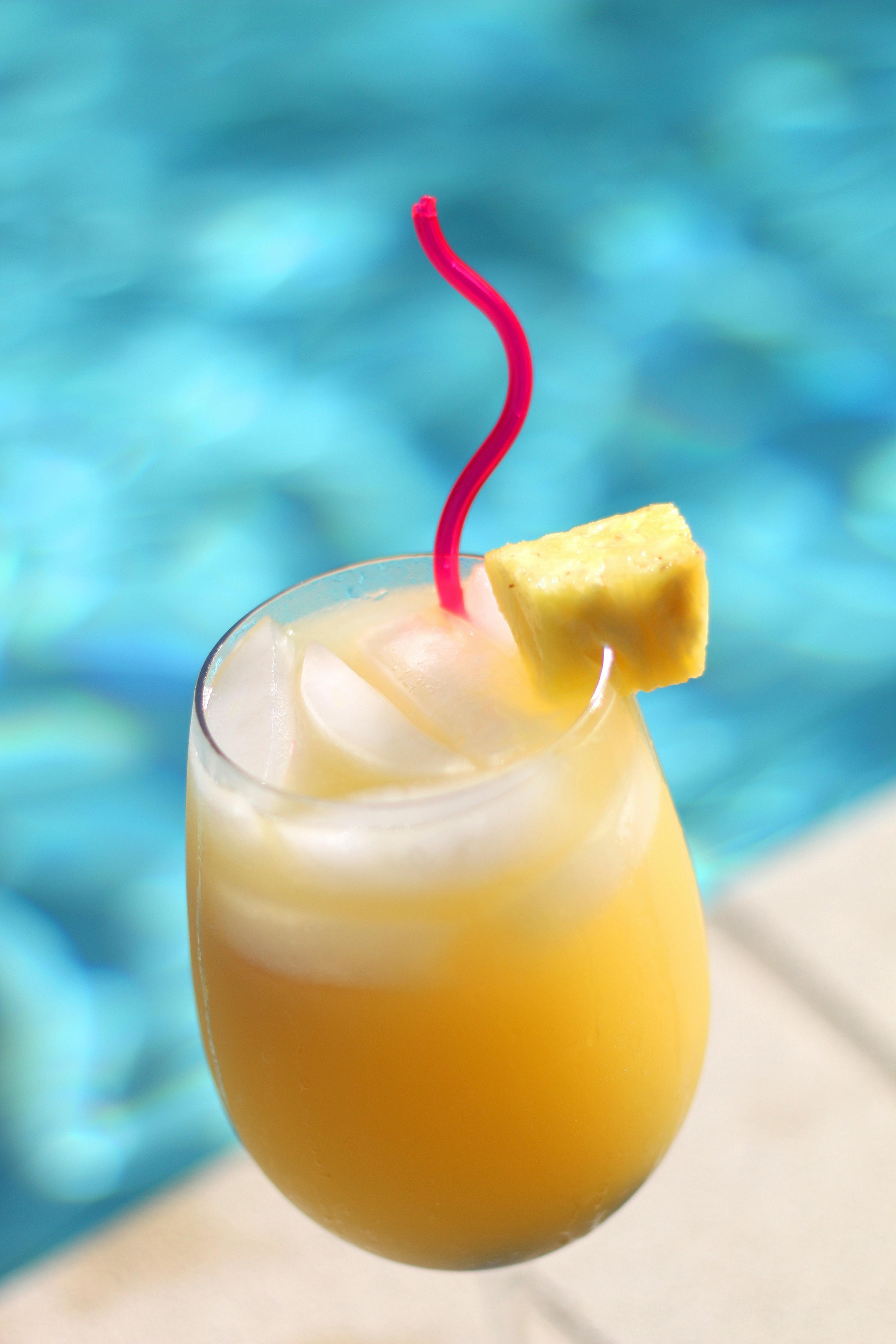 Pineapple Cocktail by Poolside — Wallpapers