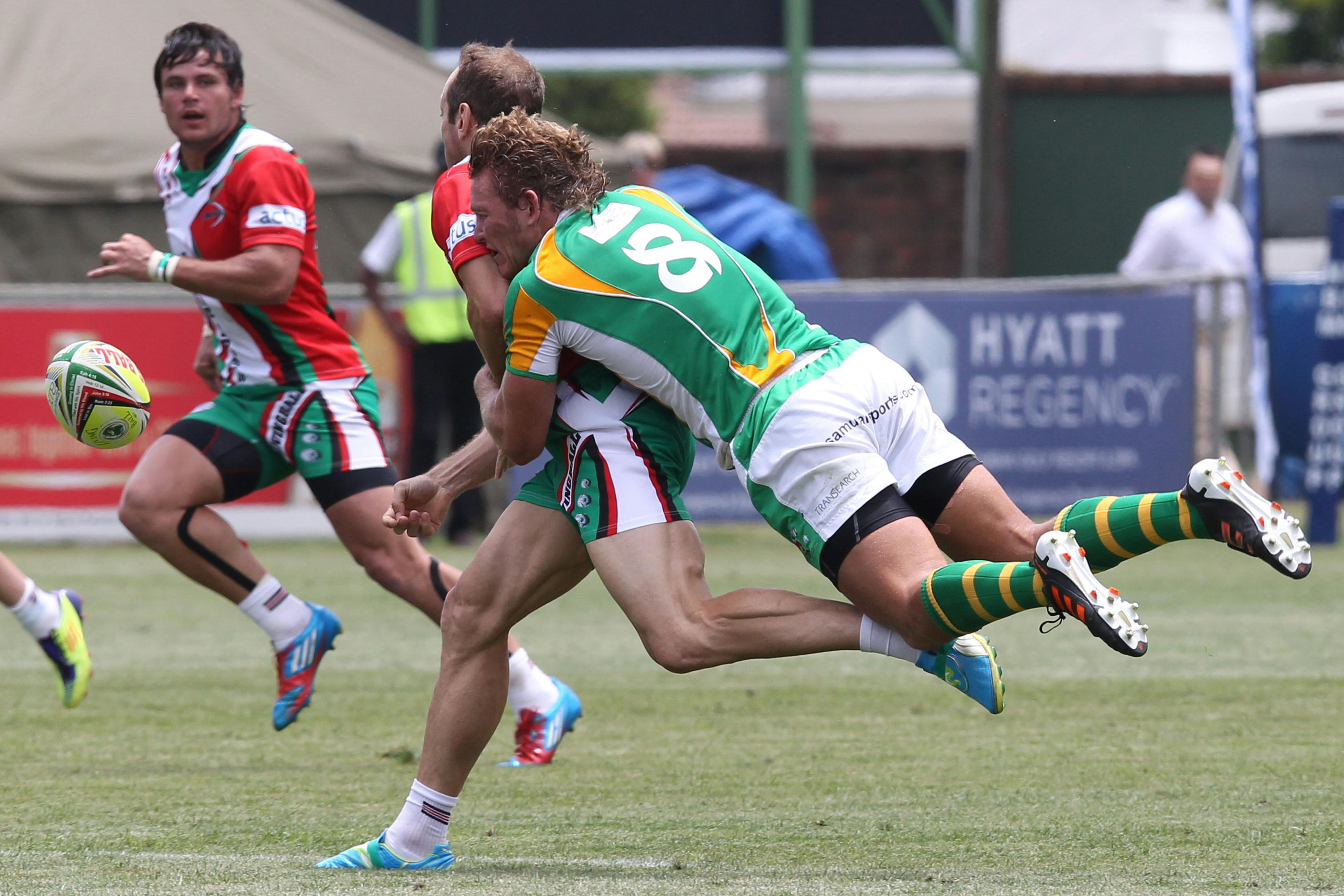 Rugby Tackle During Outdoor Match