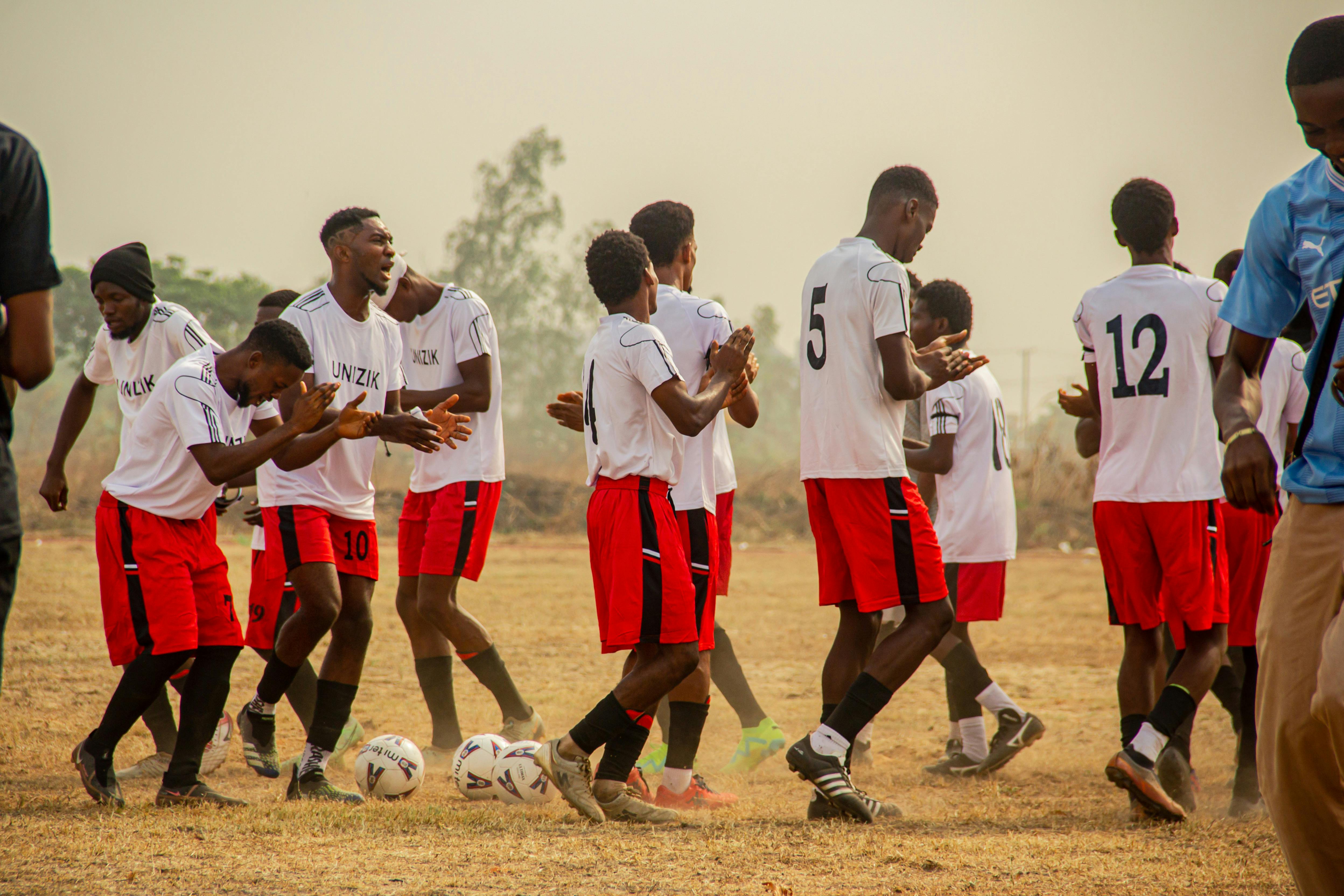 Soccer Team Pre-match Warm Up