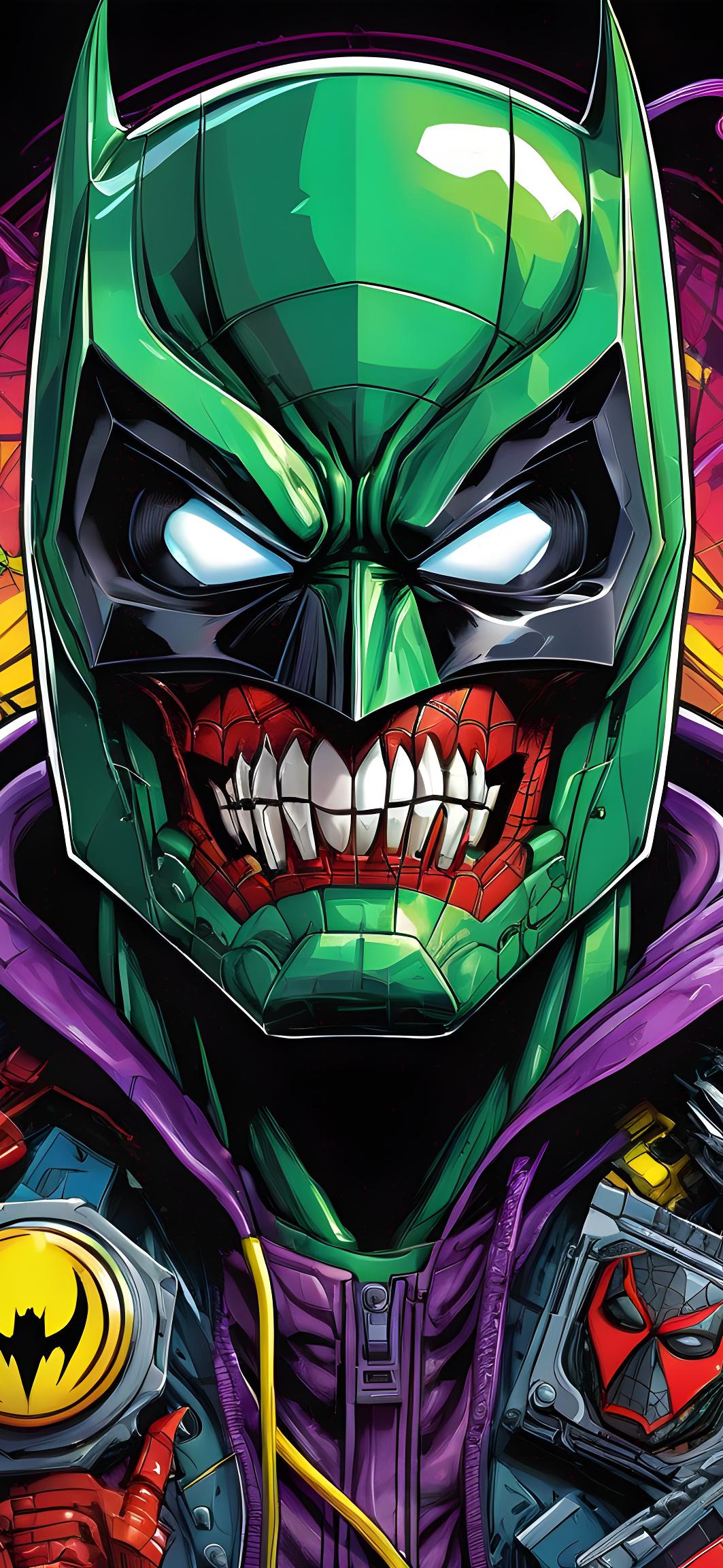 Composite Batman Joker Villain Portrait