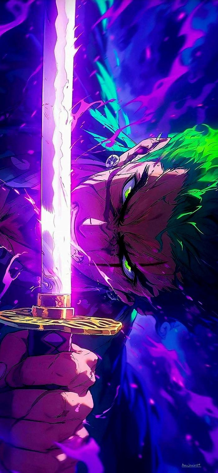 Roronoa Zoro with Glowing Katana