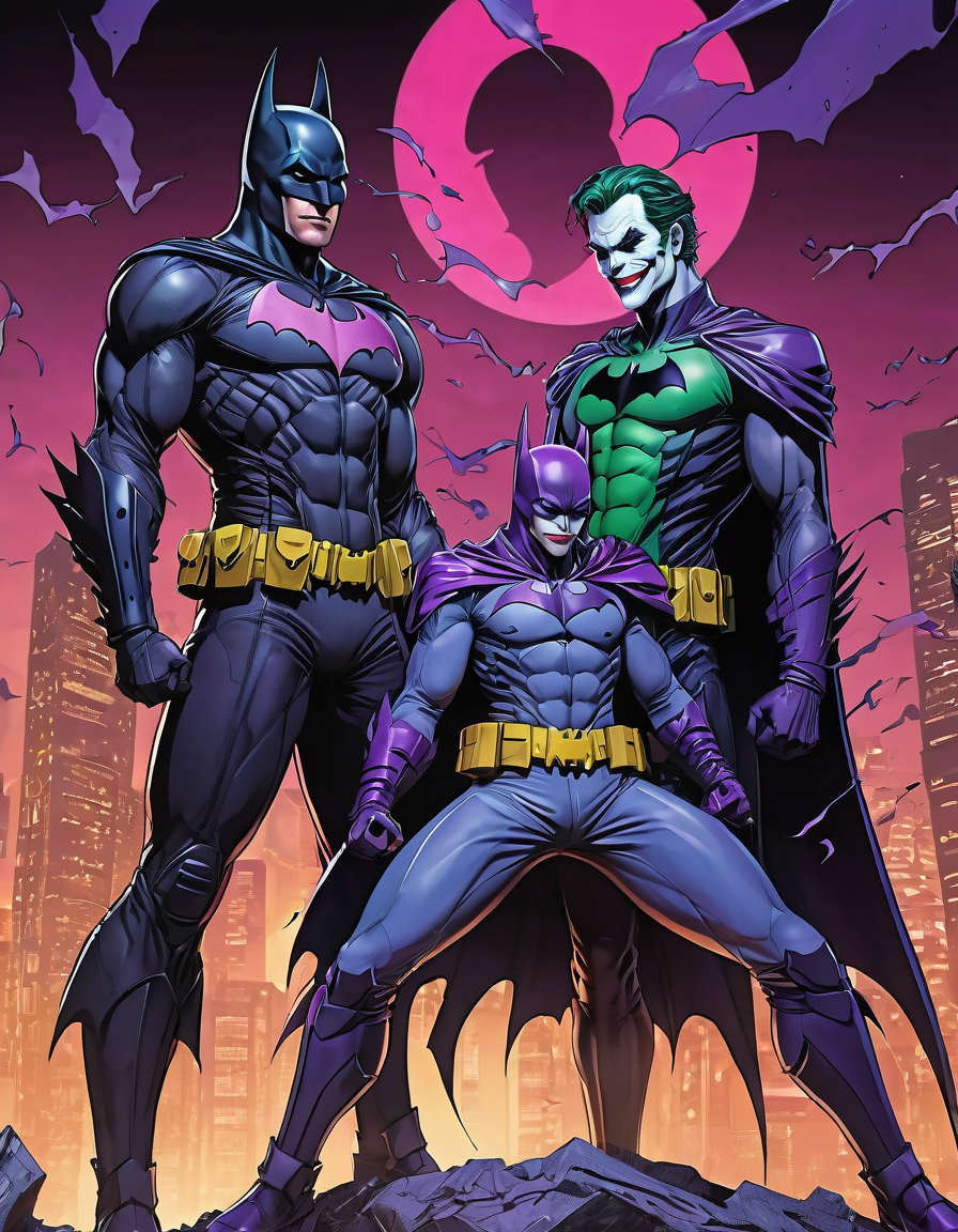 Three Bat-themed Characters in Gotham