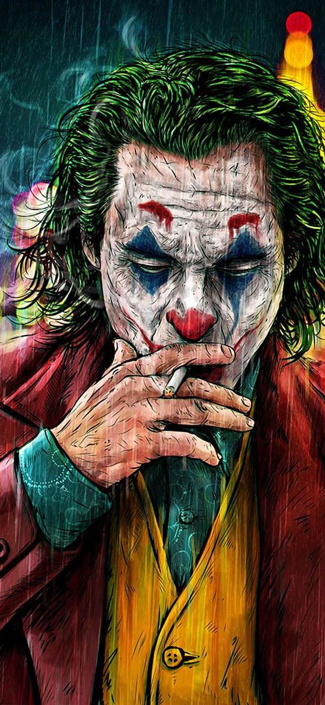 Joker Smoking in the Rain