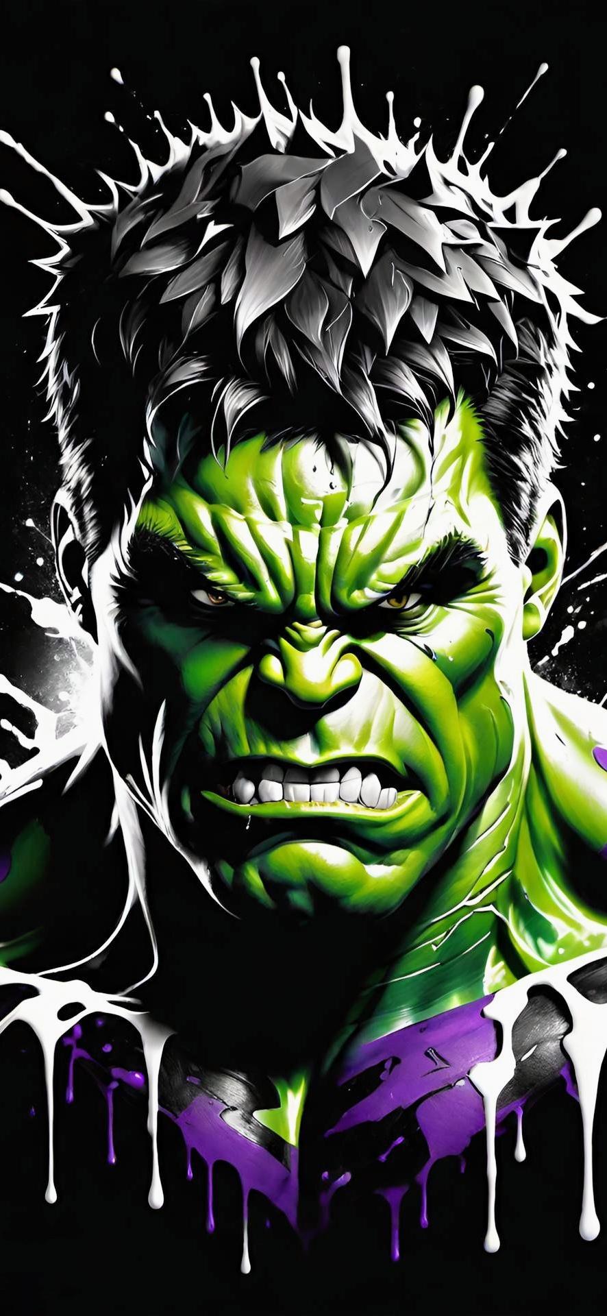 Angry Hulk Stylized Portrait