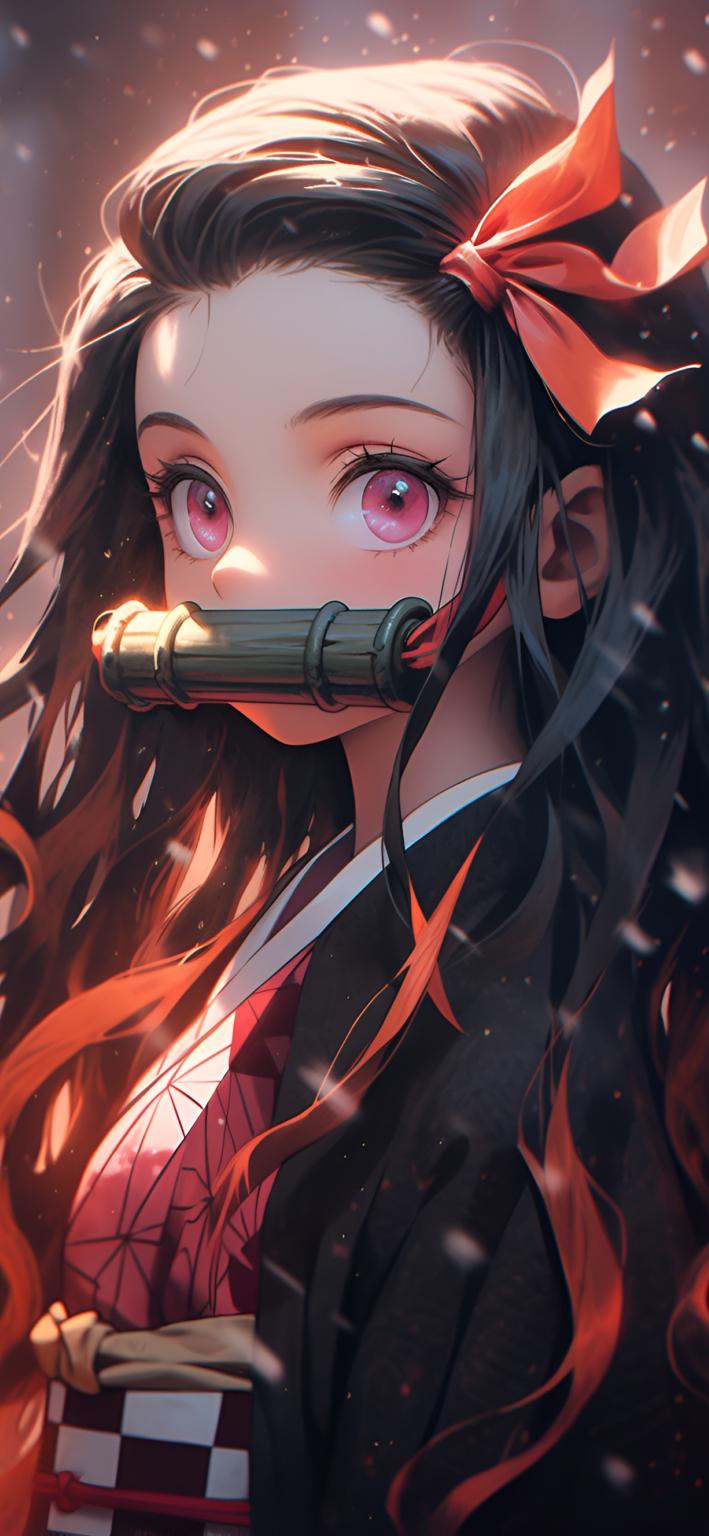 Nezuko Kamado Anime Portrait — Anime