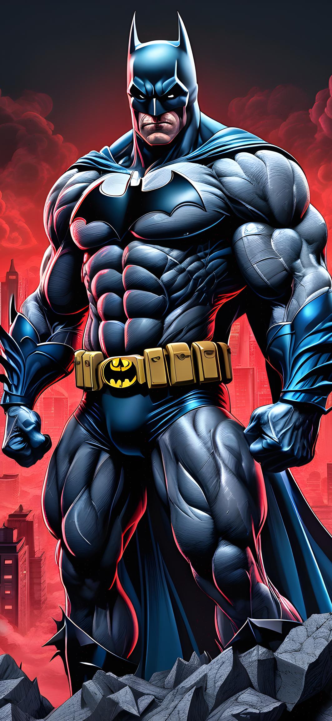 Batman Standing Over Gotham