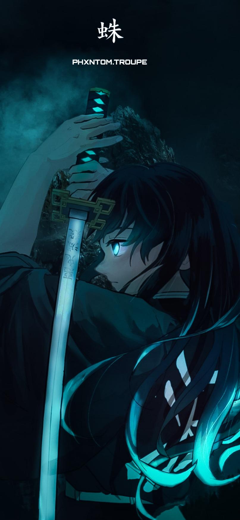 Anime Swordsman with Glowing Katana