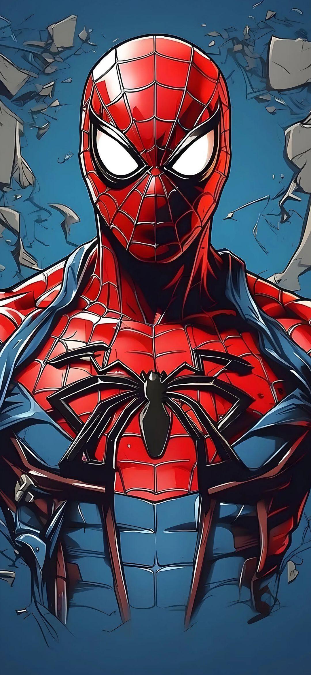 Comic Style Spider-Man Portrait