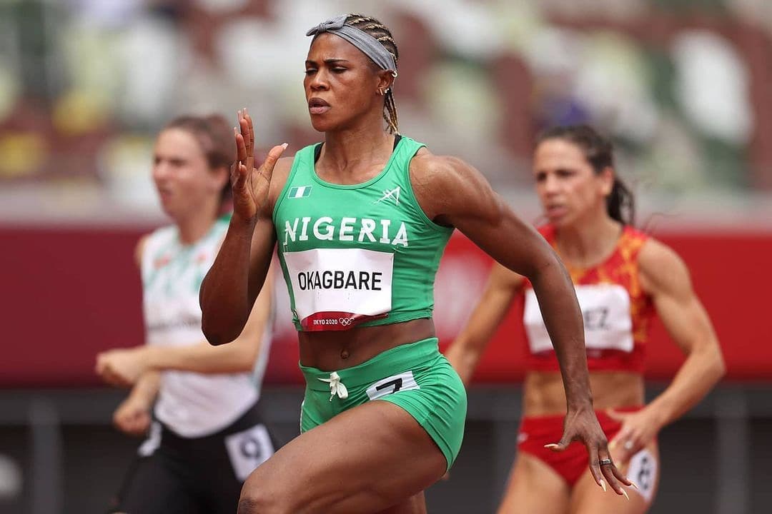 Okagbare Competing in Olympic Sprint