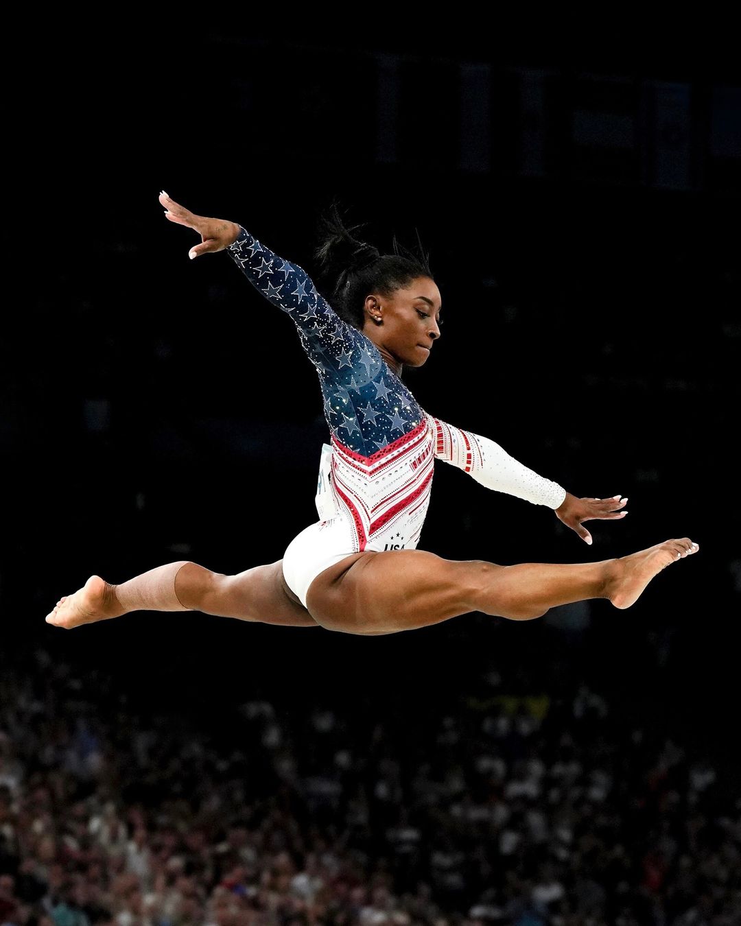 Simone Biles Mid-Air Gymnastics Split
