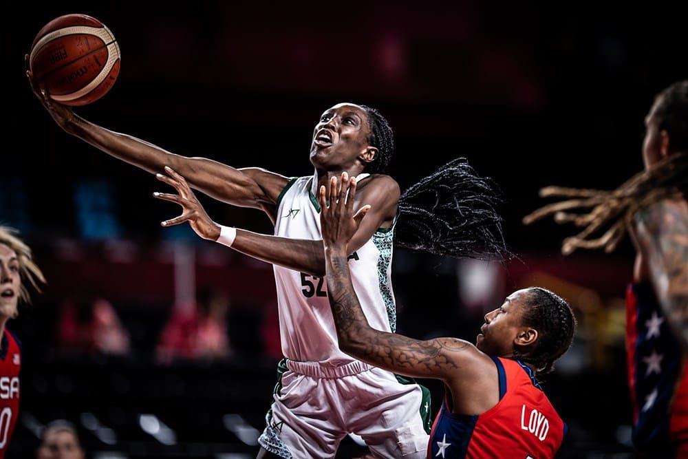 Women's Basketball Match Action