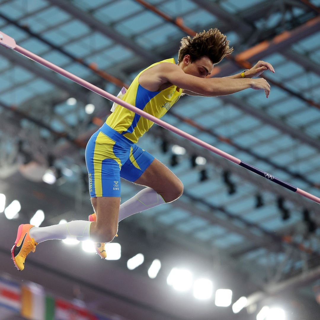 Swedish Pole Vaulter Clearing High Bar