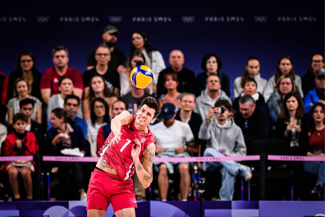 Paris 2024 Men's Volleyball Match Action — People