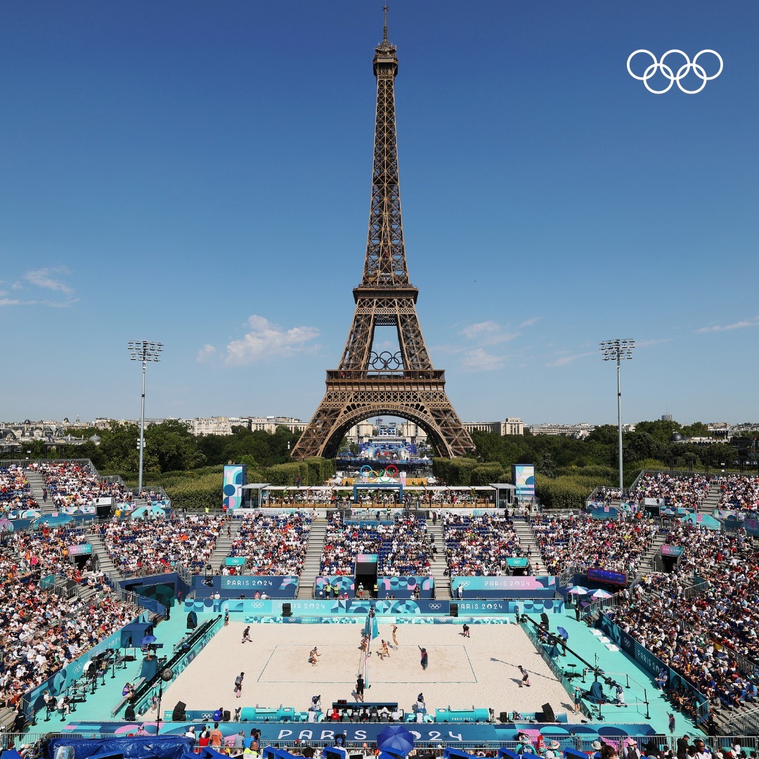 Paris 2024 Olympic Beach Volleyball Match — People