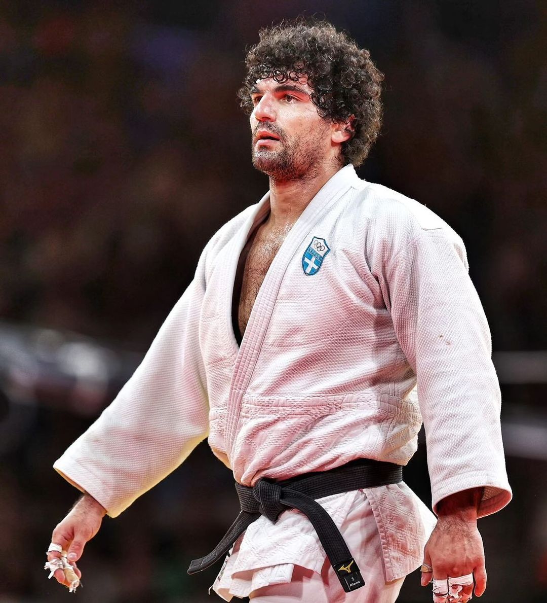 Greek Judo Athlete in Competition