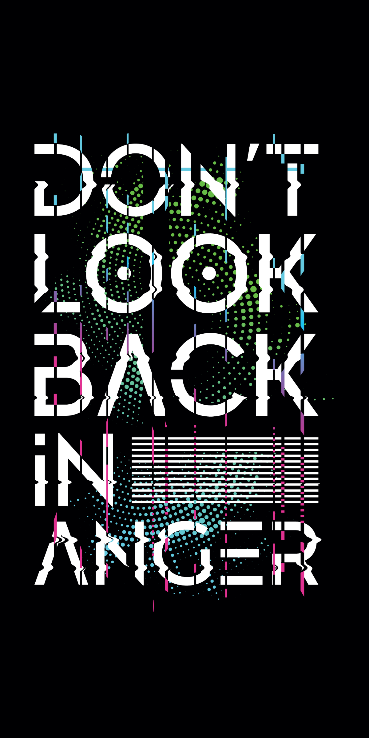 Don't Look Back In Anger Typography