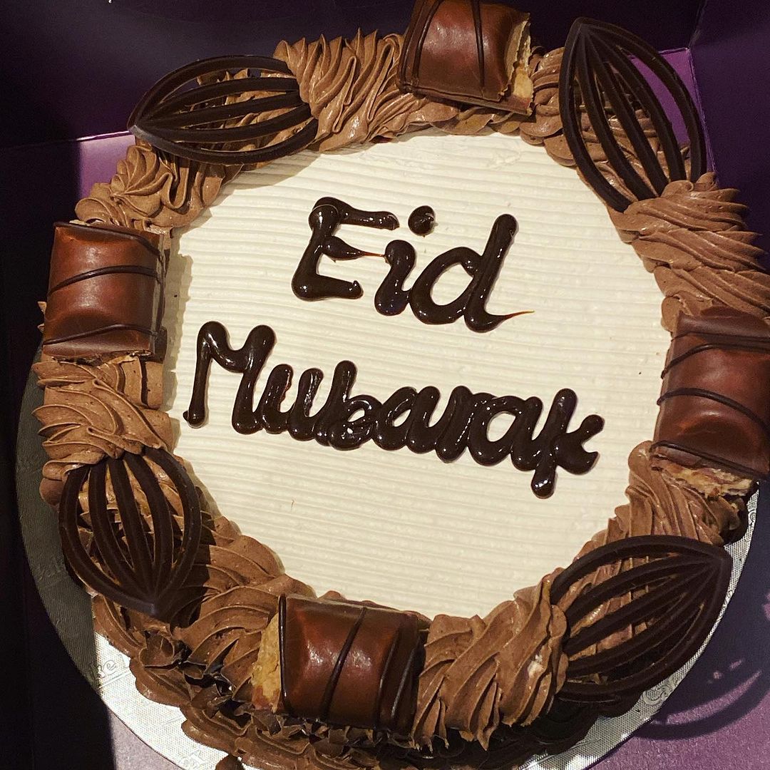Eid Mubarak Decorated Chocolate Cake