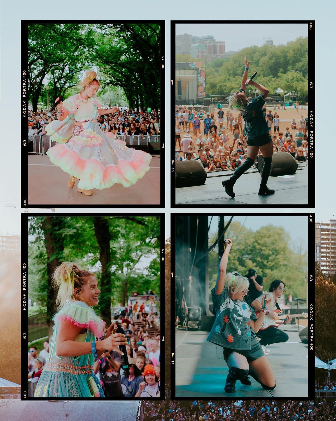 Female Singers Performing at Outdoor Festival