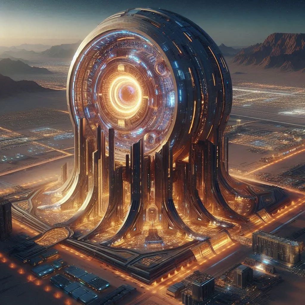 Giant Glowing Futuristic Megastructure — Games