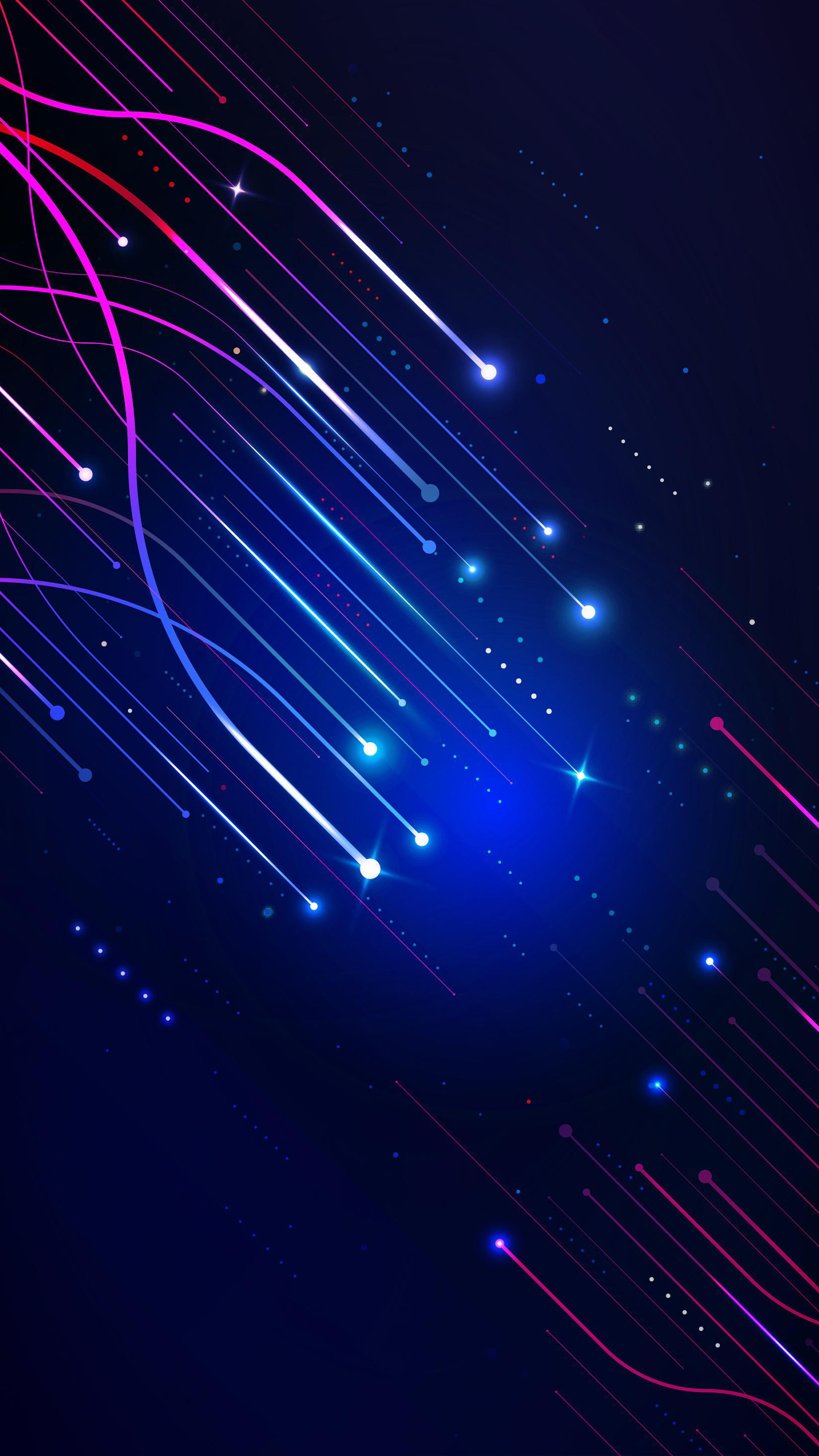 Glowing Neon Lines Abstract Background