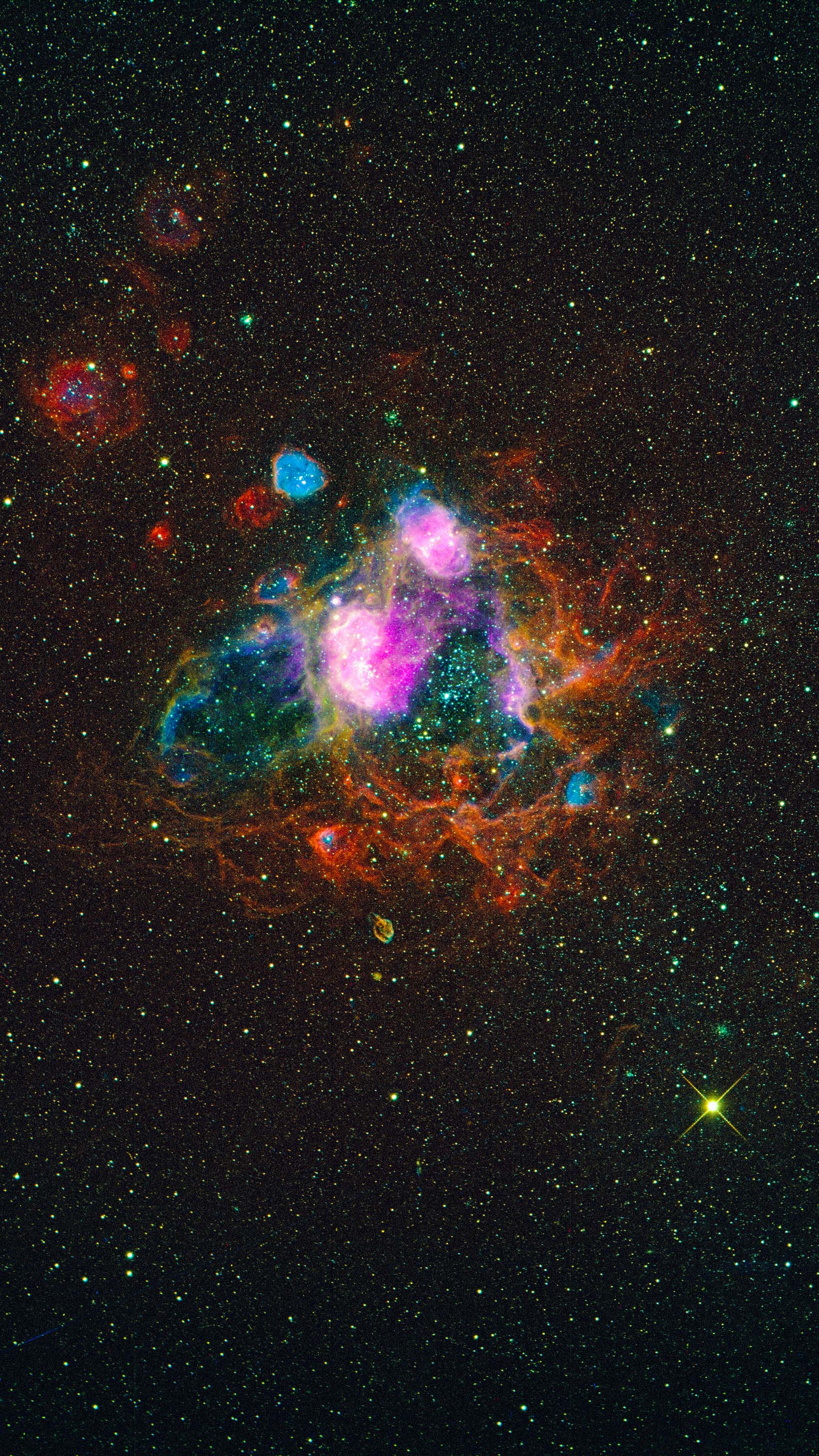 Colorful Nebula in Outer Space
