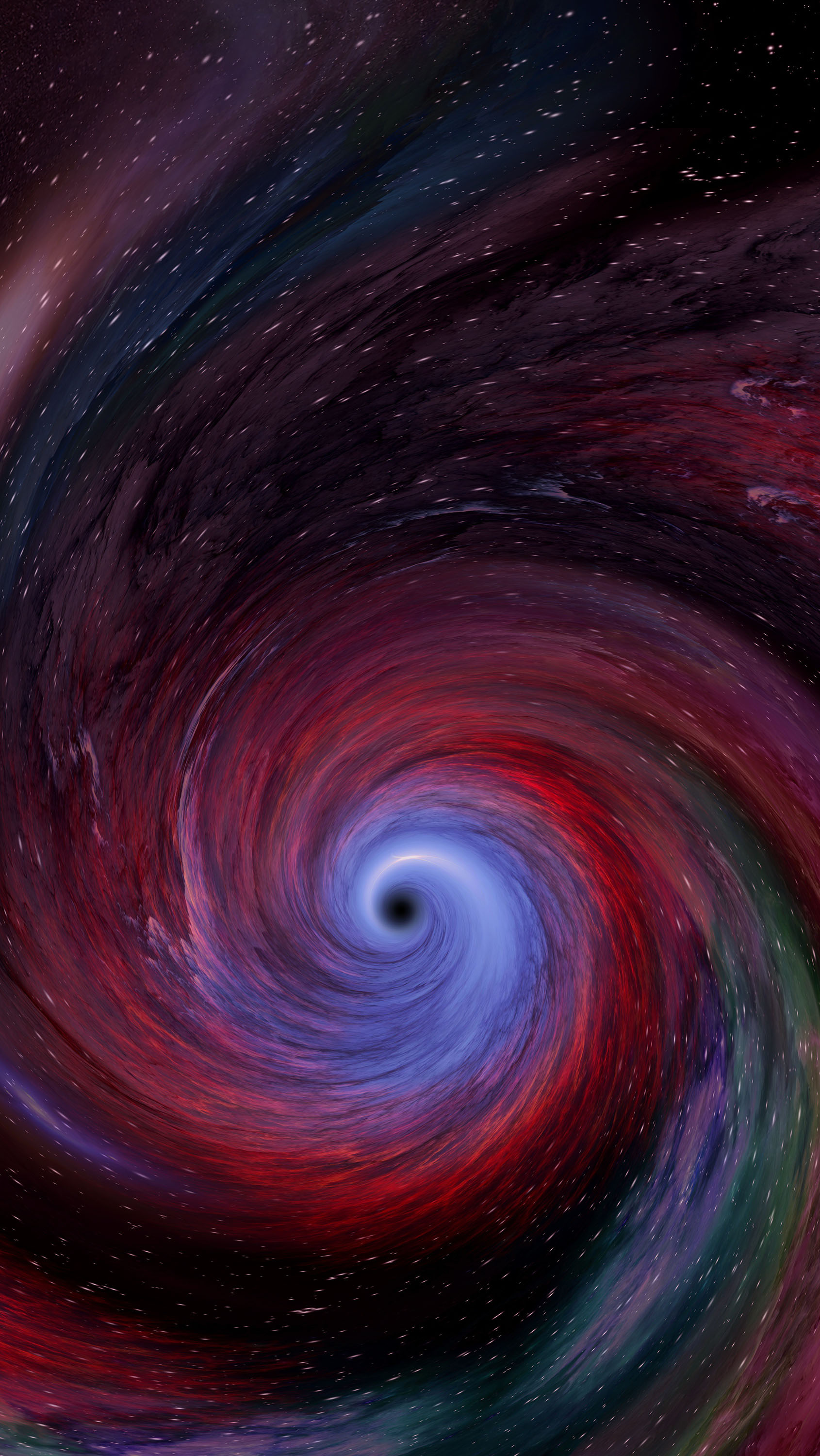 Spiral Black Hole in Outer Space