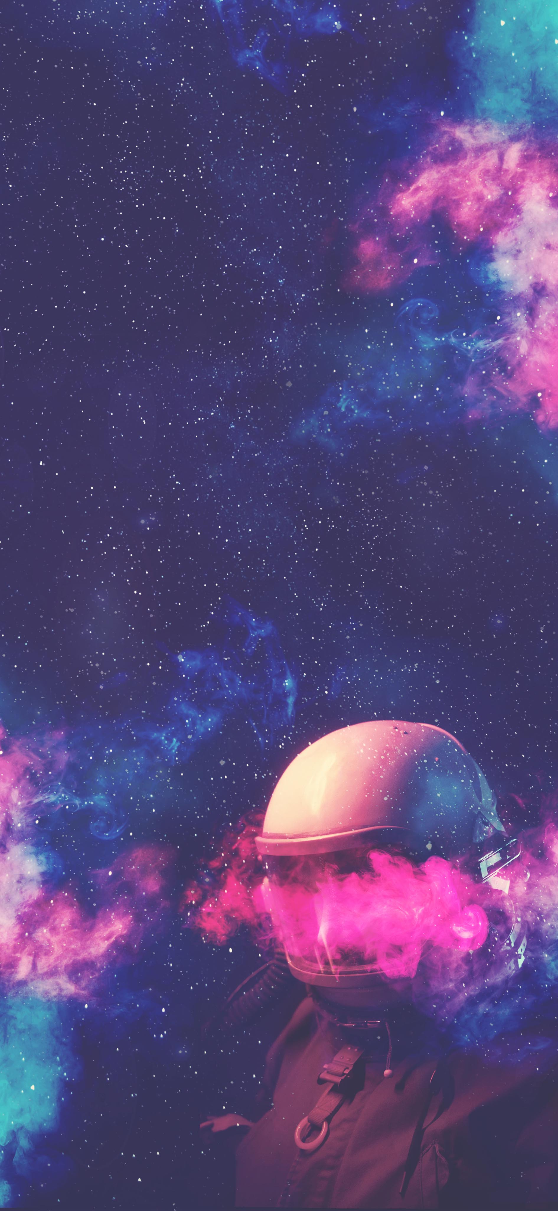 Astronaut in Starry Cosmic Space