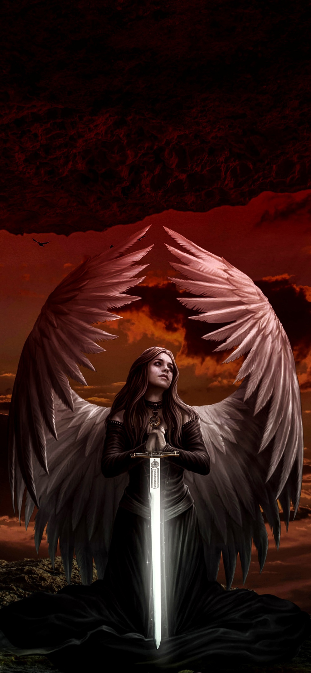 Angel Warrior With Glowing Sword