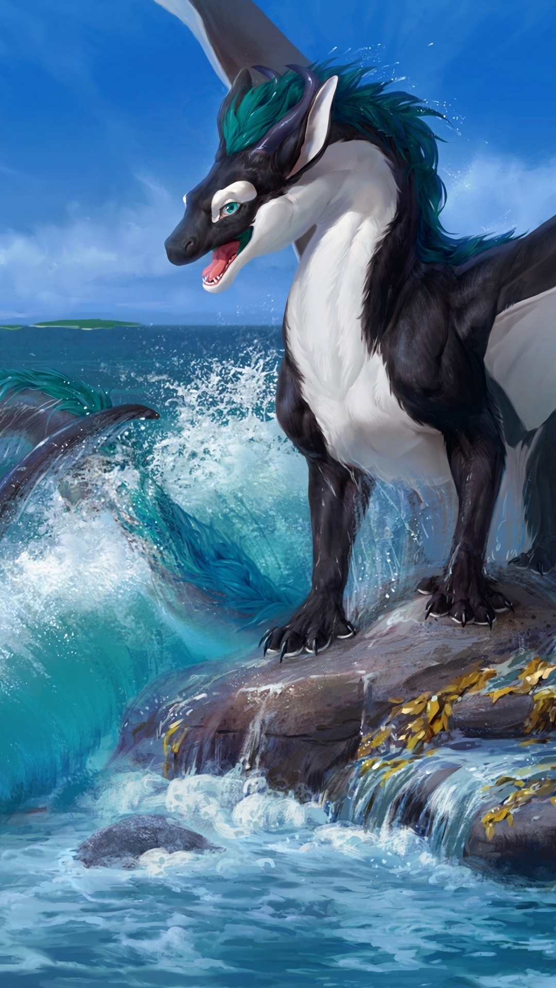 Fantasy Dragon at Coastal Shore