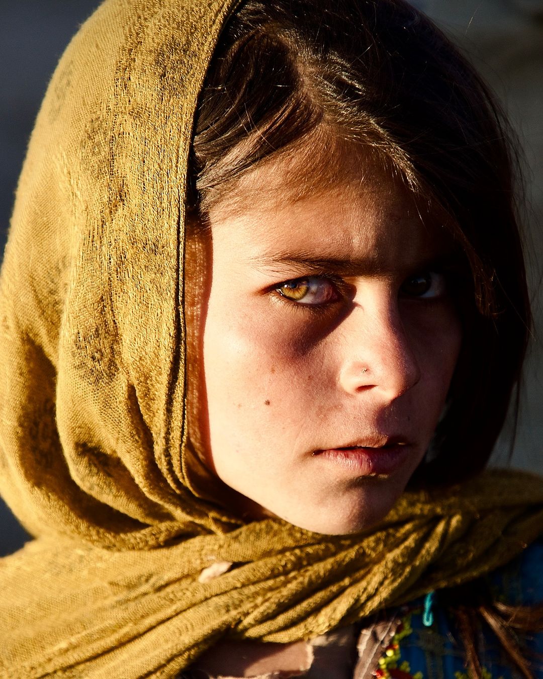 Portrait of Young Girl with Headscarf
