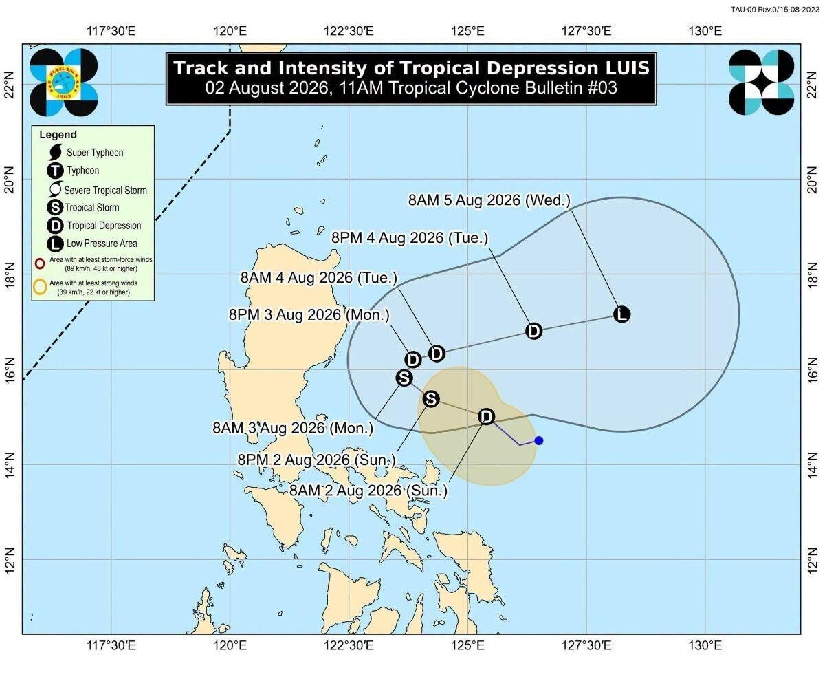 Signal No. 1 up over 4 Luzon areas as Tropical Depression Luis keeps strength