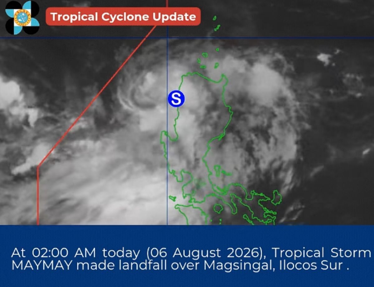 Tropical Storm Maymay makes landfall over Magsingal, Ilocos Sur