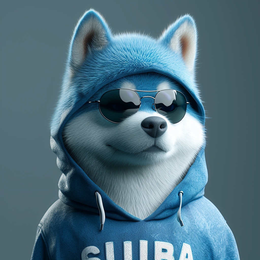 Cool Blue Shiba Inu in Hoodie and Sunglasses — Pets