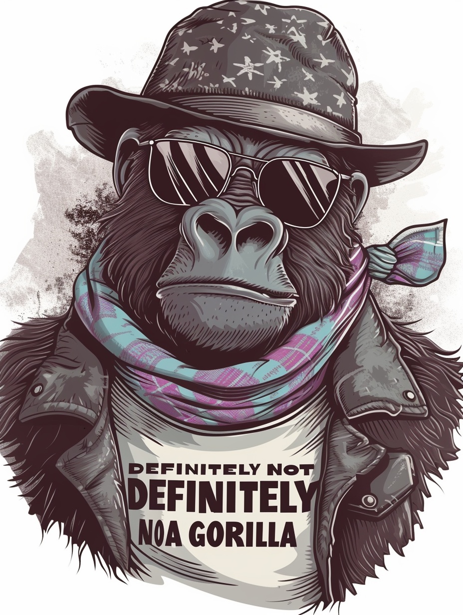 Cool Hipster Gorilla Illustration — Illustrations