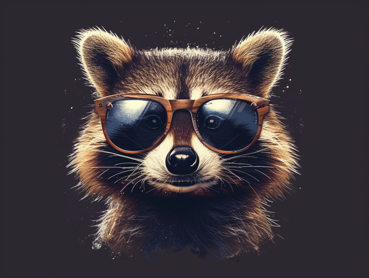 Cool Raccoon Wearing Sunglasses