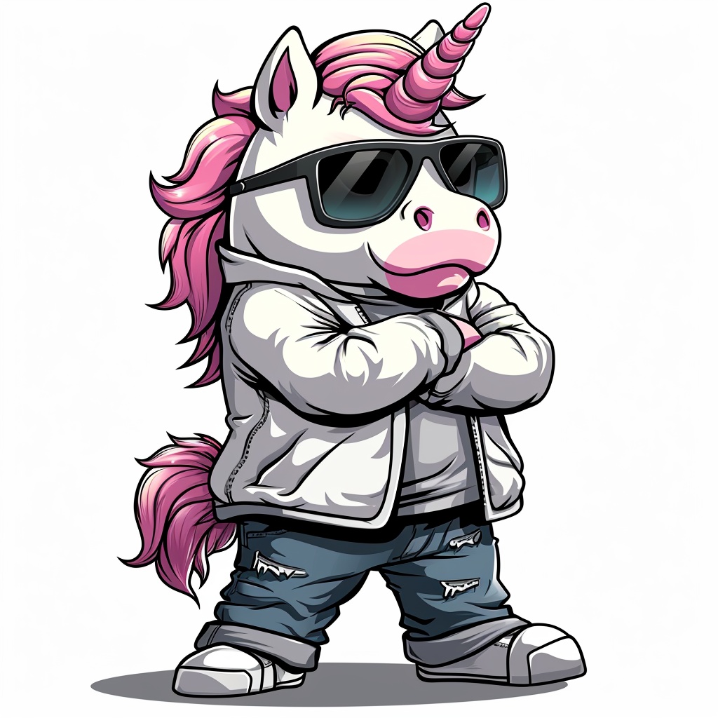 Cool Street Style Unicorn — Illustrations