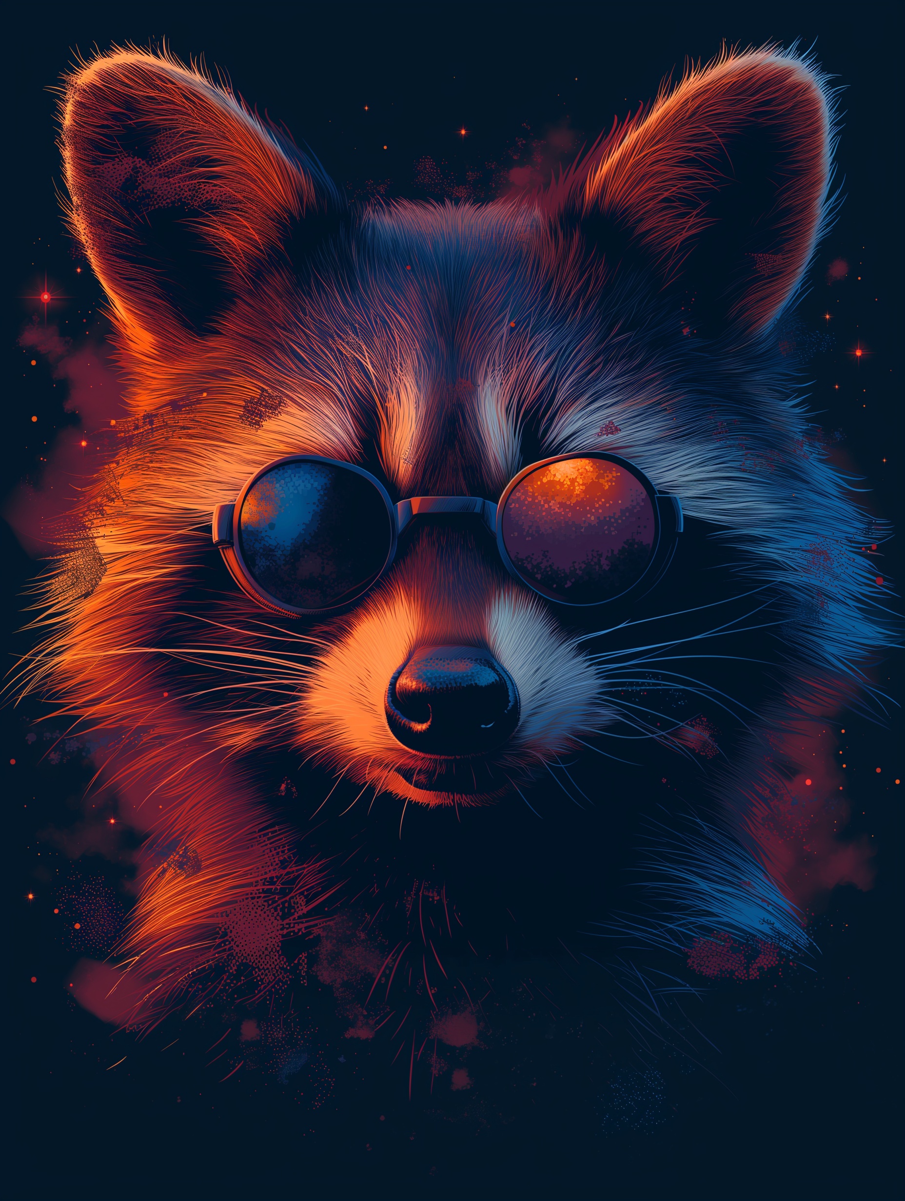 Cool Raccoon Wearing Sunglasses