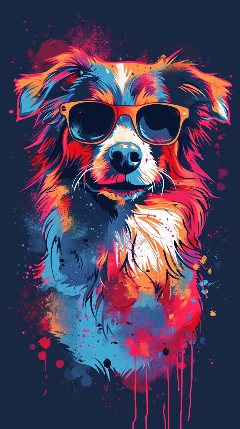 Cool Dog Wearing Sunglasses