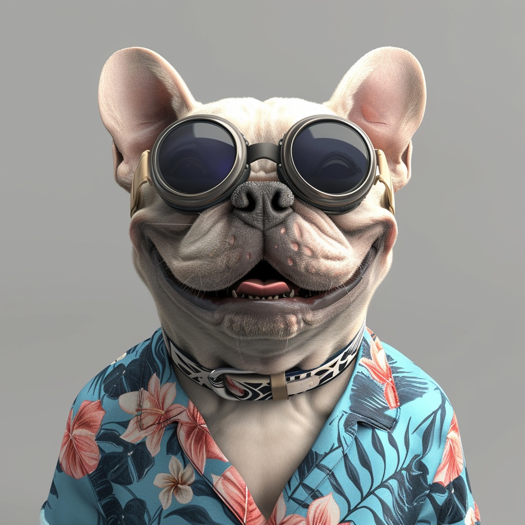 Stylish Dressed French Bulldog