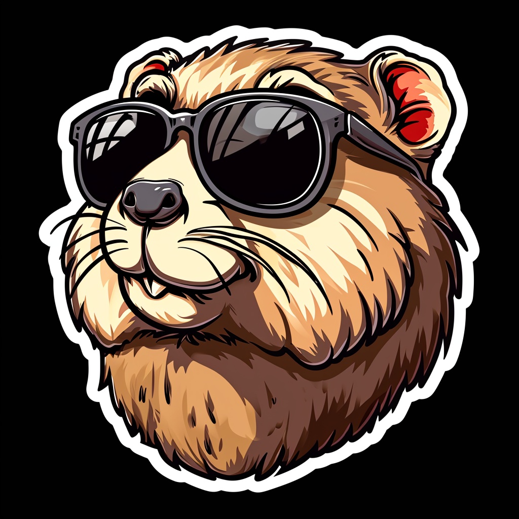 Cool Groundhog Wearing Sunglasses