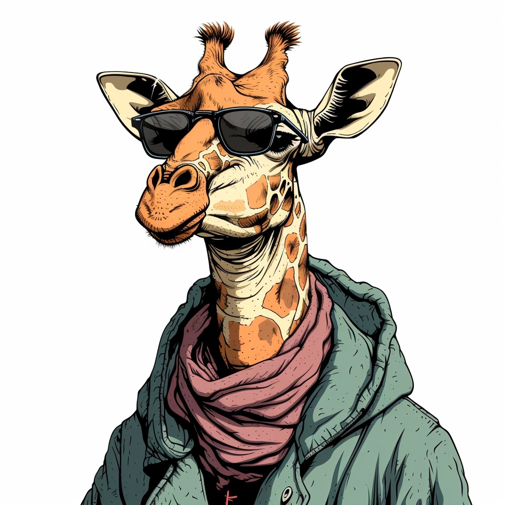 Cool Anthropomorphic Giraffe