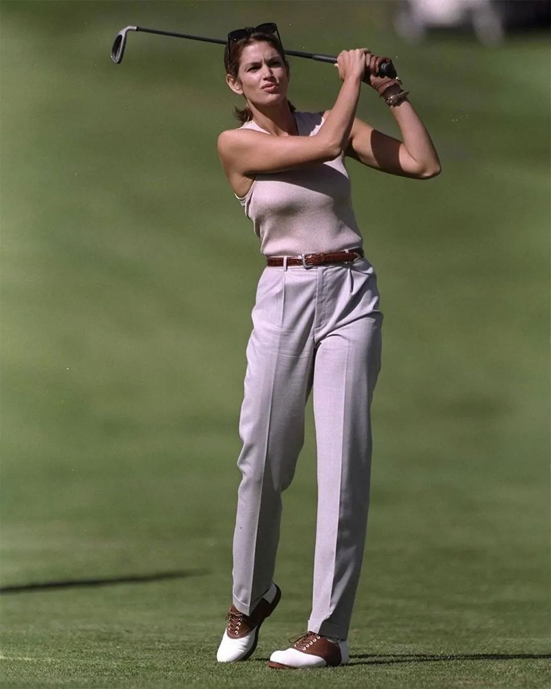 Cindy Crawford Playing Golf