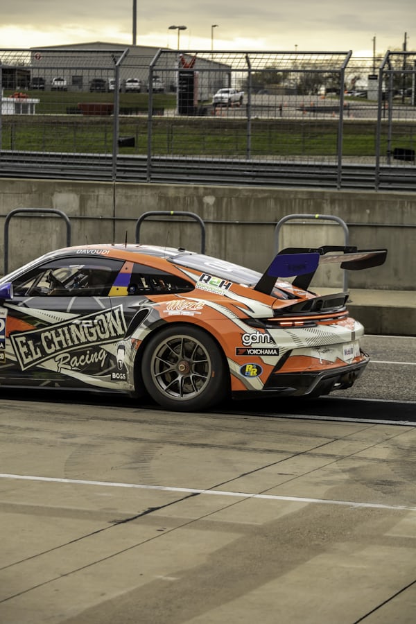 El Chingon Racing Car on Racetrack