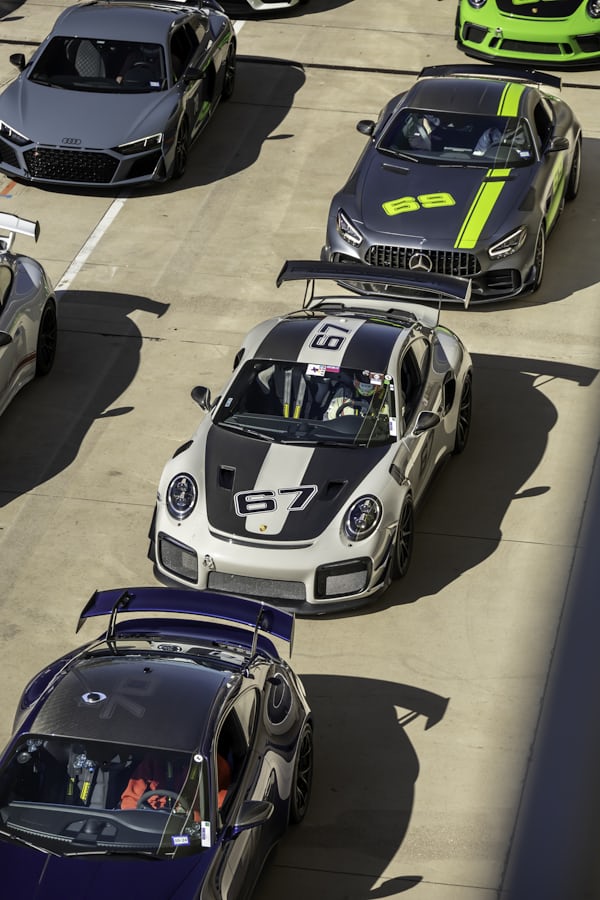 High-Performance Sports Cars in Parking Lot
