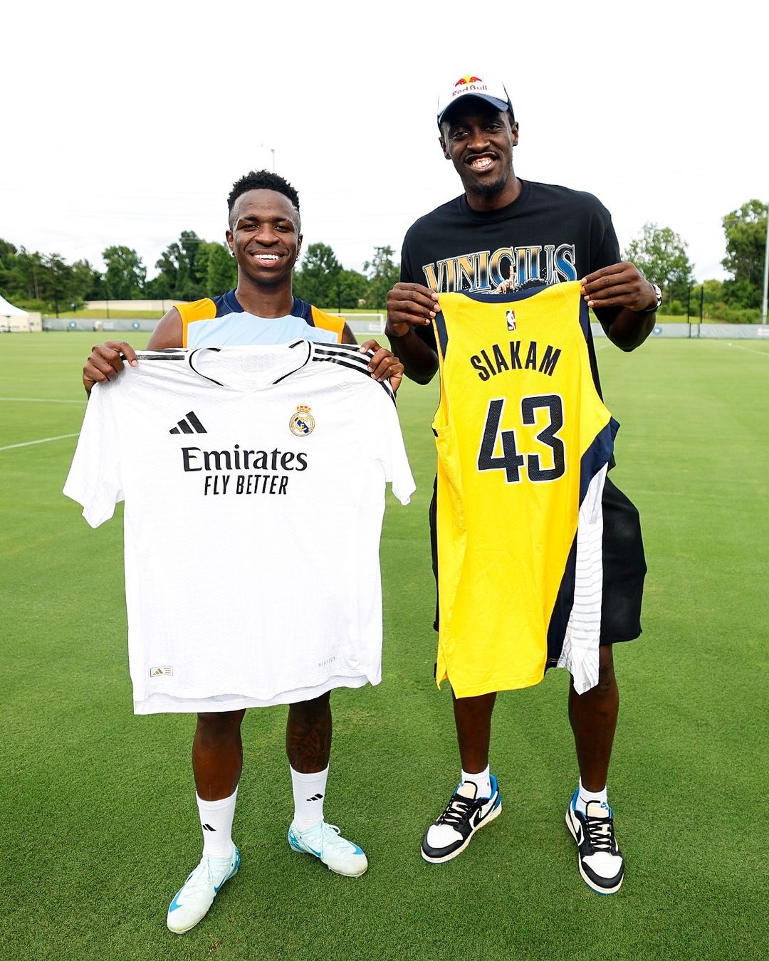 Vinicius and Siakam Jersey Swap