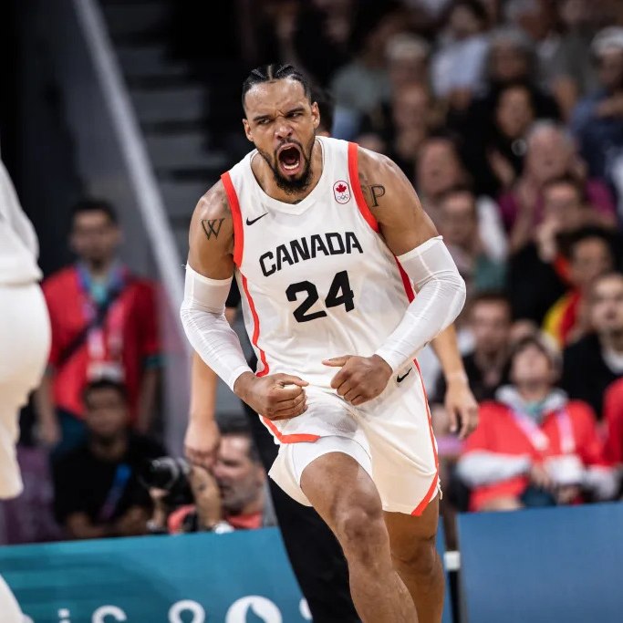 Canada Basketball Player 24 Celebrating